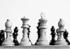 Black and white chess photo