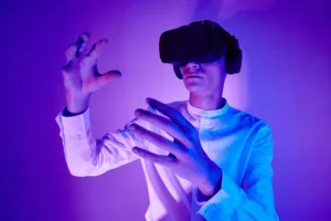 Women using VR device